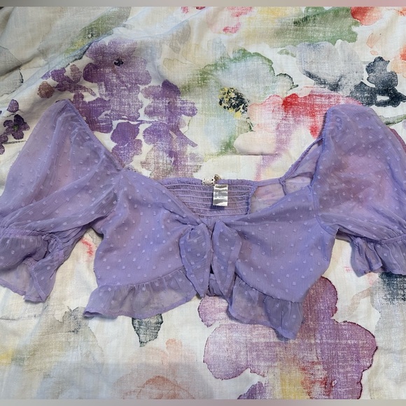 Flounce-trimmed Crop Top - Picture 2 of 2